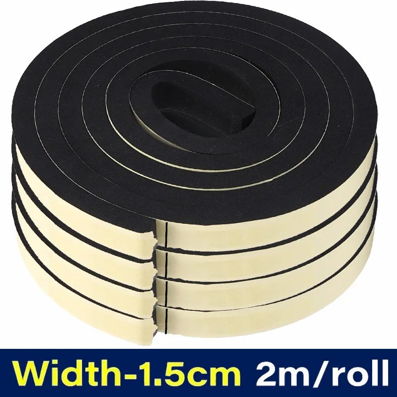 20/2M Foam Door Window Sealing Strip Self-adhesive Seam Sliding Strips Dustproof Soundproof Home Insulation Anti Collision Tape