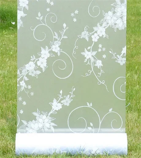 Decorative Privacy Vinyl Window Adhesive Film Window Sticker Decals Waterproof Sun UV Protection Bamboo Sliding Door Bathroom