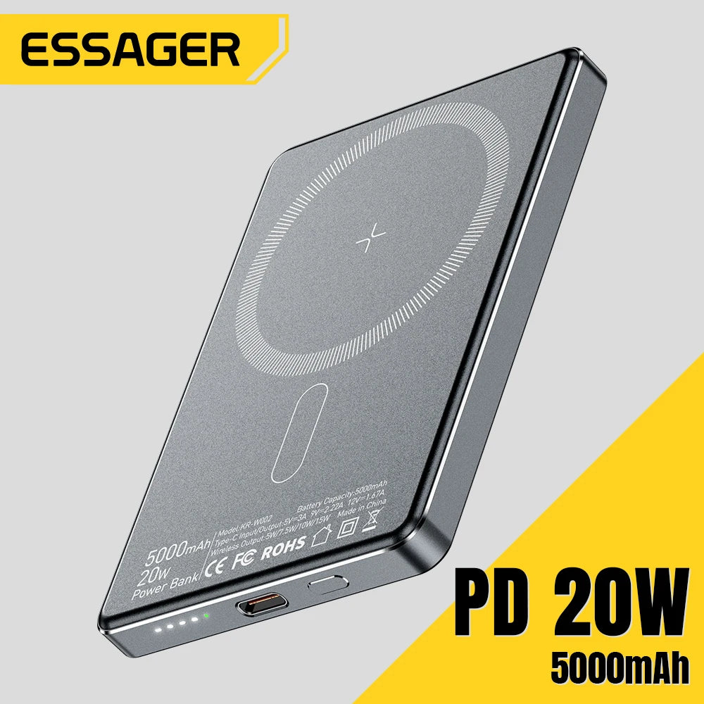 Essager 5000mAh portable power bank 20W fast charging