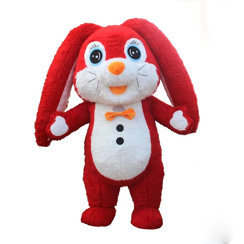Giant Plush Polar Bear Inflatable Costume Street Funny Teddy Bear Mascot Costume Birthday Party Cosplay Suits Funny Props