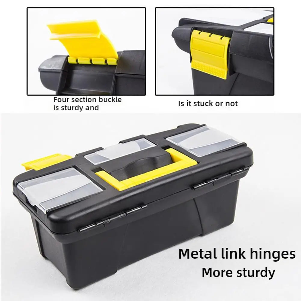 Tool Storage Box Mini Double Layer Compartment Tools Box Organizer Portable Handle Tool Case Accessories