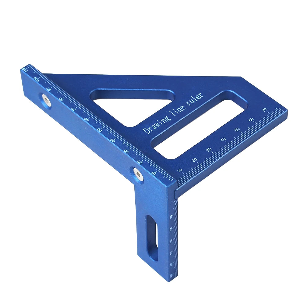 3D Multi Angle Measuring Ruler 45/90 Degree Plastic Carpentry Square Protractor Drawing Line Ruler Miter Triangle Layout Tool
