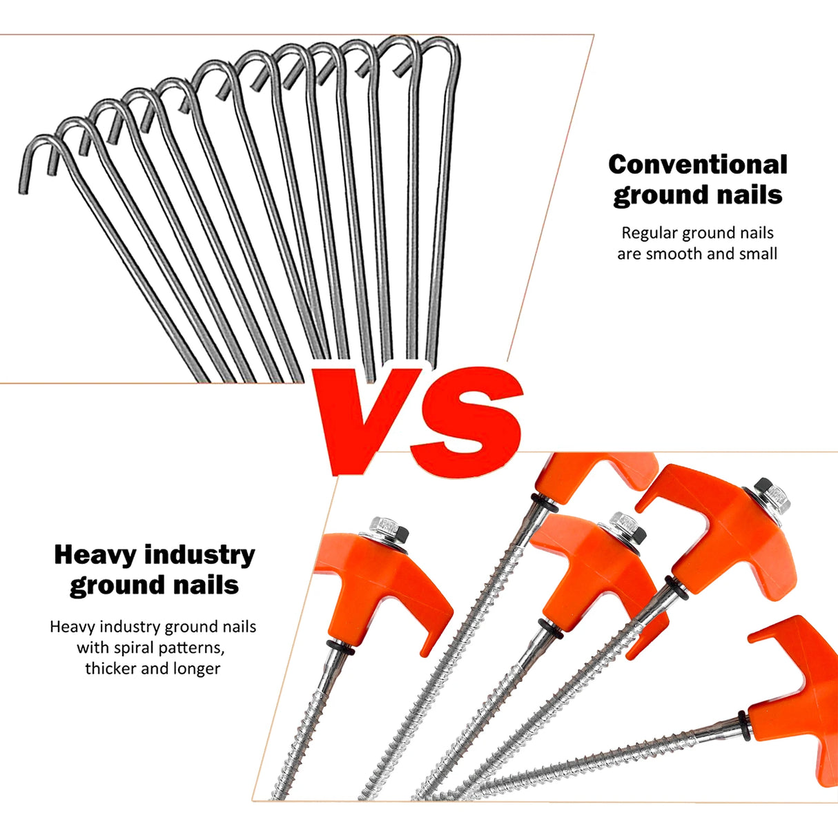 6/12/20/40Pcs Outdoor Camping Screw Pegs Tent Drill In Drill Top with Hex Socket Heavy Duty Ground Pegs Awning Pegs Tent Pegs