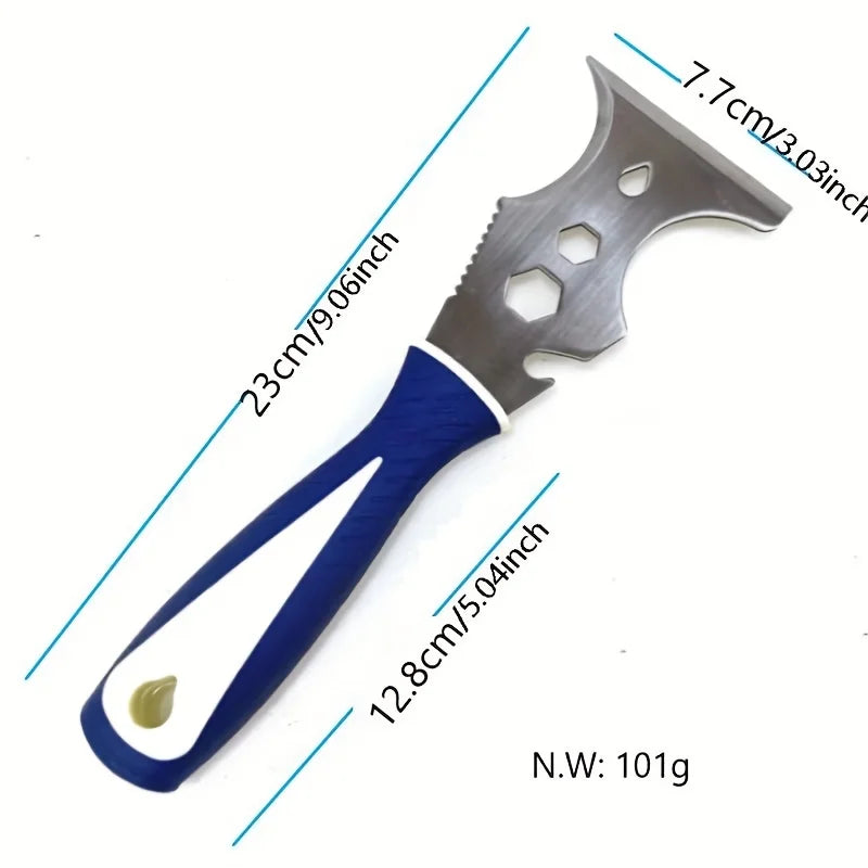 15 in 1 Putty Knife Multi Use Stainless Steel Paint Scraper Removal Construction Tool for Wallpaper Can Opener Home DIY