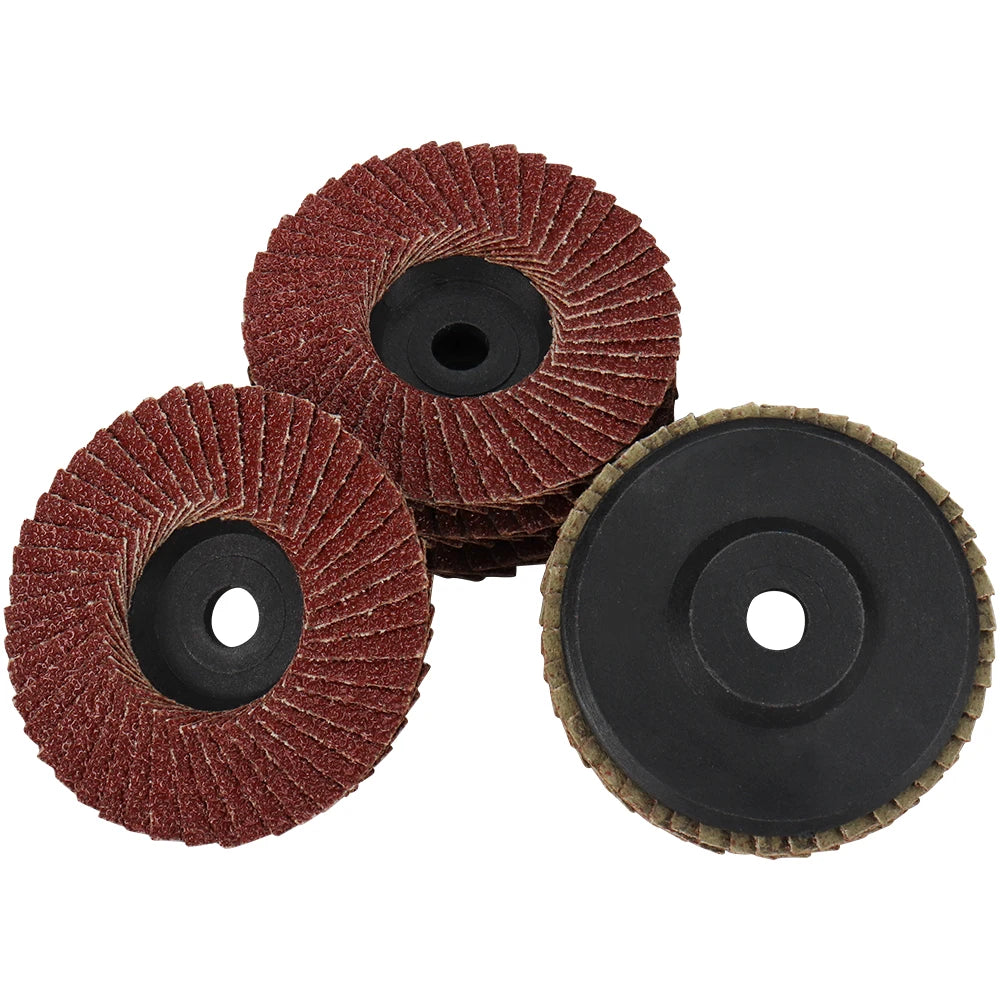 NuoDunco 3pcs 75mm Flat Flap Discs 3 " Grinding Wheels Mini Angle Grinder Accessories Sanding Discs For Metal Wood Polishing
