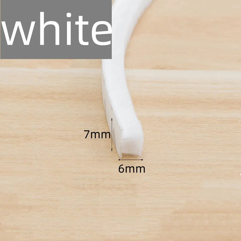 10M Brush Strip Self Adhesive Door Window Sealing Strip Door Window Windproof Dust Sound Insulation Strip Gasket Home