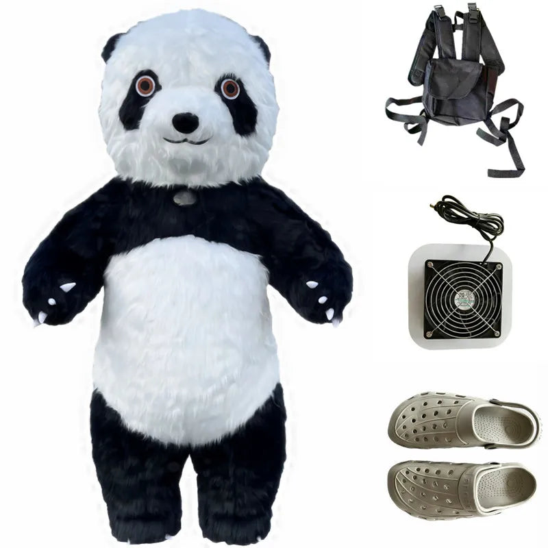 Giant Polar Bear Inflatable Costume Street Funny Polar Bear Mascot Costume Party Cosplay Plush Doll Inflatable Mascot Costume