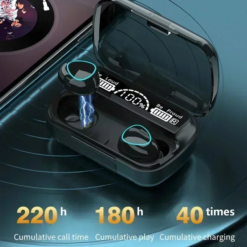 Wireless Earphones 9D Stereo Charging Box Sports Waterproof TWS Bluetooth Headphones with Microphone