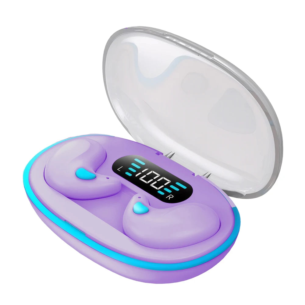 BT 5.3 Wireless Earbuds Noise Cancelling Invisible Sleep Earphones Touch Control Sense-Free Micro Sleep Earbuds for Better Sleep