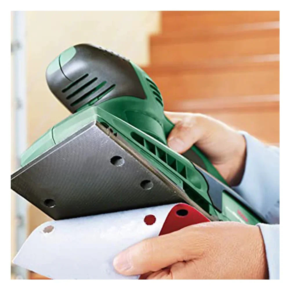 10 Pcs 93 x 185 mm Sanding Sheets 8 Holes Hook and Loop Rectangular Sander Assorted 40-400 Grits for Polishing Sanding Metal