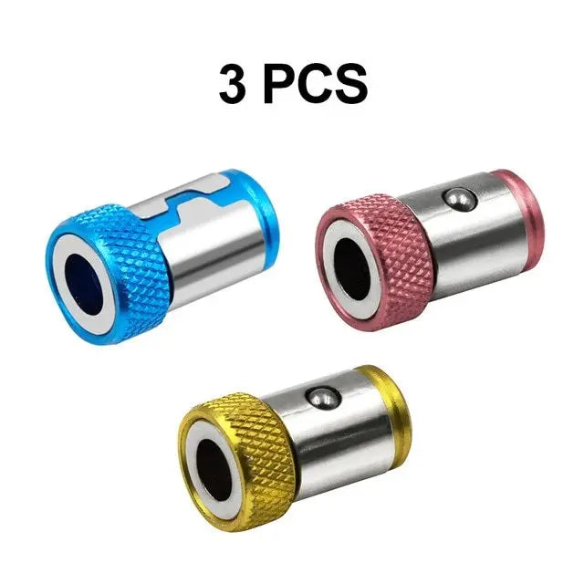 3PCS Magnetic Bit Holder Alloy Electric Magnetic Ring Screwdriver Bit Head Holder Anti Corrosion Magnetizer for Phillip Bit