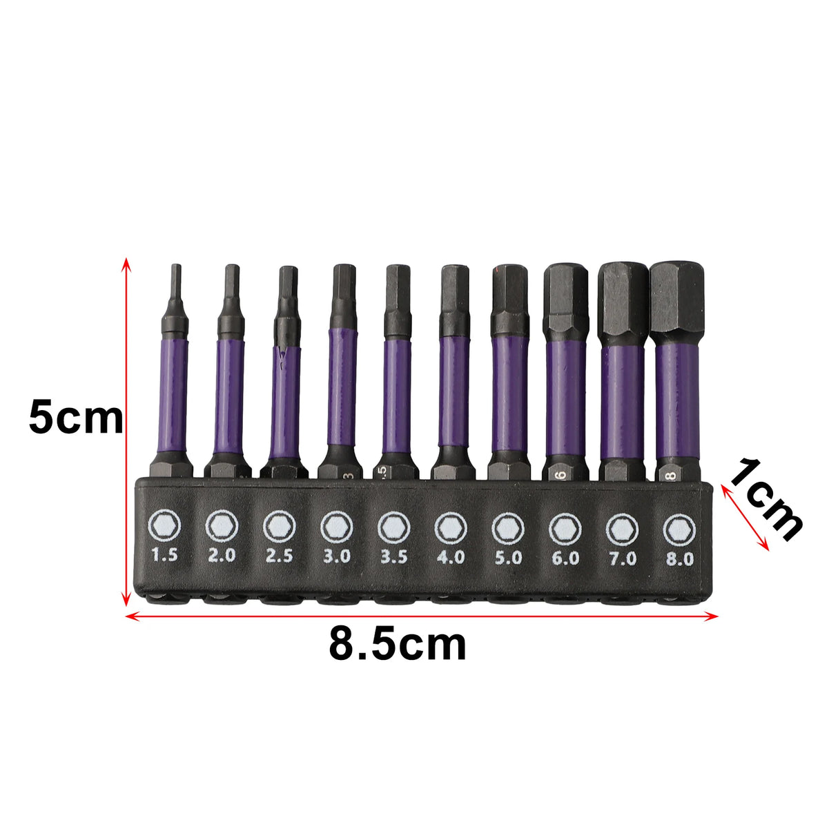 10Pcs Hex Head Wrench Drill Bit With Screwdrivers Bit Holder Set 1/4" Quick Release Shank Magnetic Screwdriver Bit Tools H1.5-H8