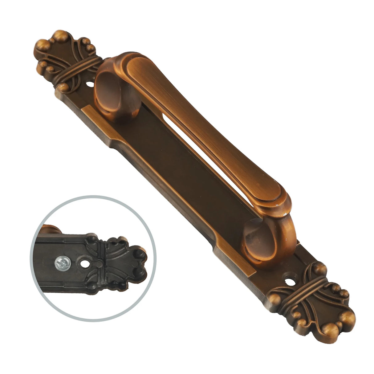 Door Handle European Antique Exposed Wooden Sliding Push-pull Door Handle For Furniture Cabinets Drawers Wardrobes Hardware