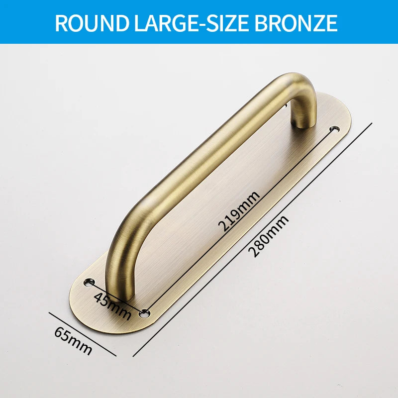 Stainless Steel Doors Handle Sliding Barn Door Handle Furniture Kitchen Cabinet Drawer Handles Pull And Push Door Hardware