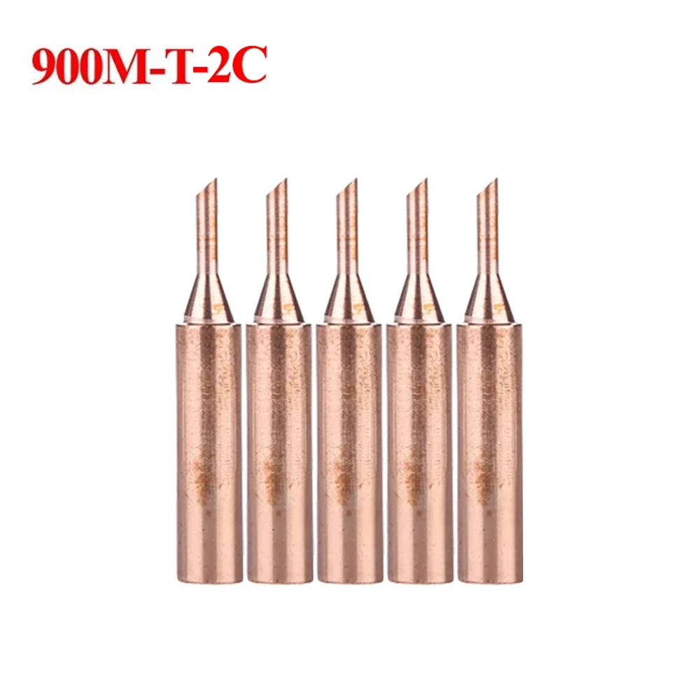 5Pcs 900M-T Pure Copper Soldering Iron Tip Soldering iron BGA Soldering Station Lead-free Solder Tips Branding Iron Welding