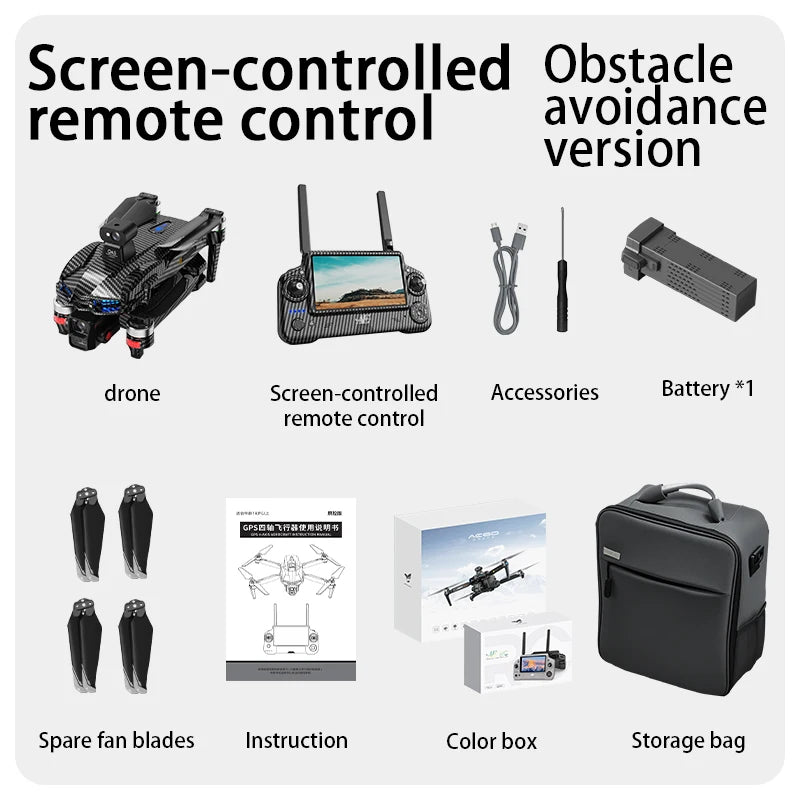 2025 AE60 URTLA GPS Drone 8K Camera 3 Axis Gimbal WIFI Avoid Obstacles FPV Brushless Touch Screen Remote Control Quadcopter Toys