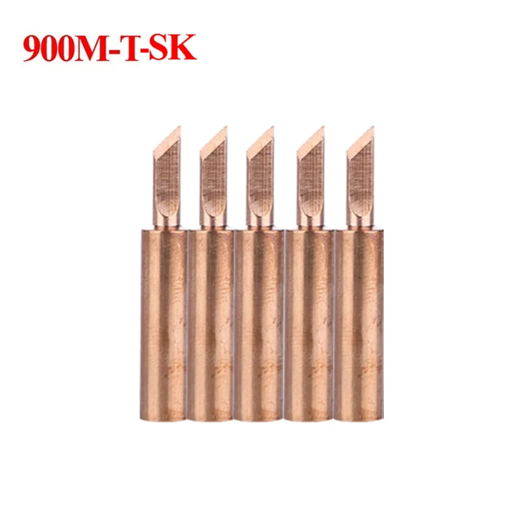 5Pcs 900M-T Pure Copper Soldering Iron Tip Soldering iron BGA Soldering Station Lead-free Solder Tips Branding Iron Welding