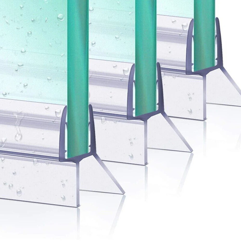 100cm Bathroom Shower Screen Door Seal Strip PVC 12/17/22/23mm Windproof Glass Door Bottom Water Blocking Seal Strips