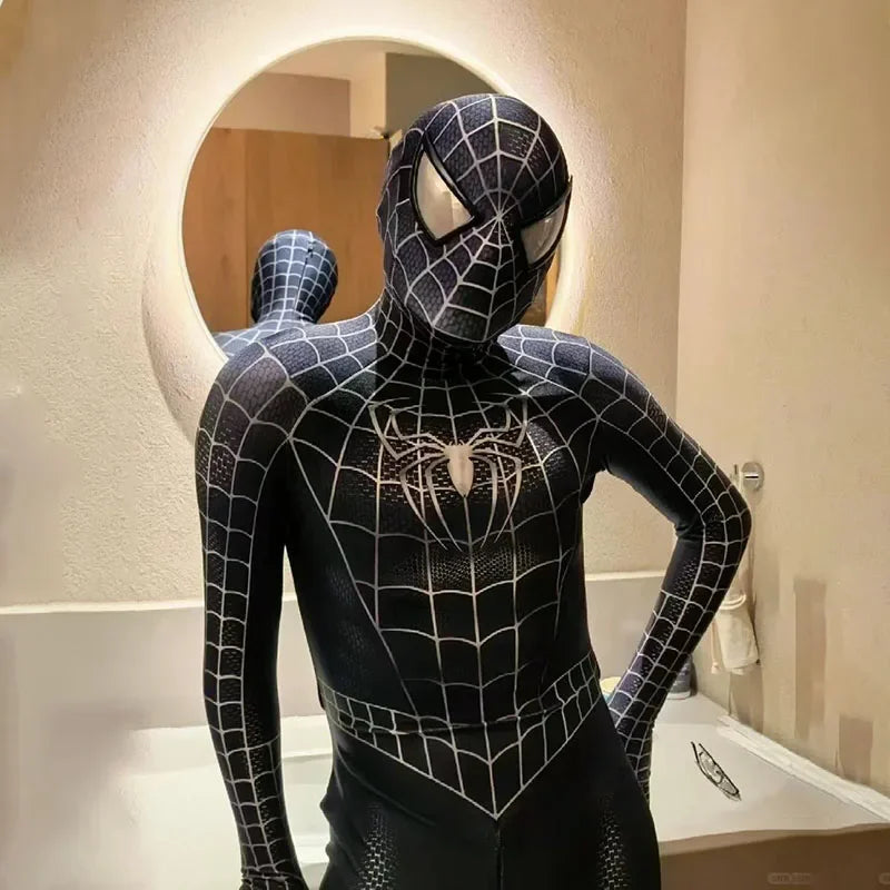 Anime Spider Man Remy Toby cosplay costume superhero adventure Black Spider Halloween cosplay party jumpsuit set