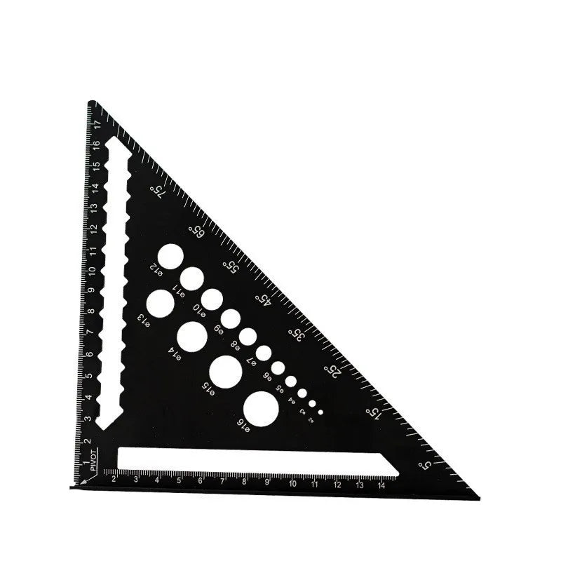 1pc Triangle Ruler 7inch Aluminium Angle Protractor Speed Metric Square Measuring Ruler for Building Framing Tools Gauges