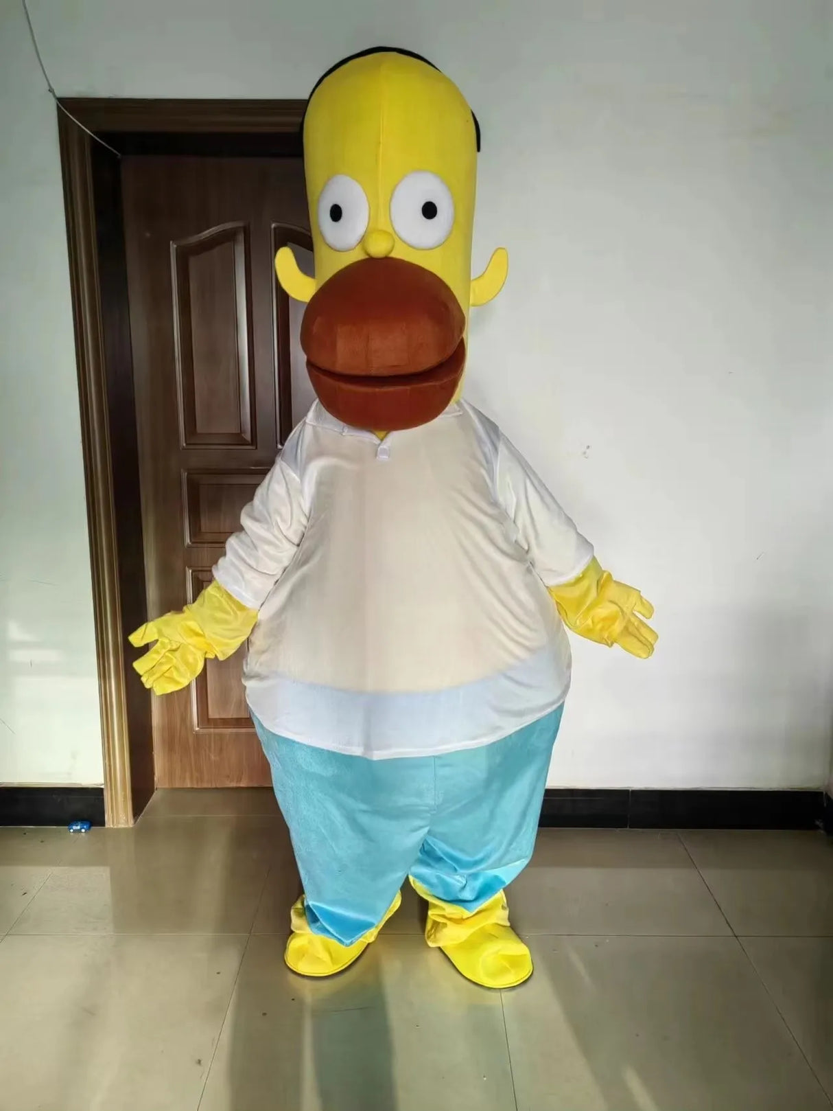 Anime Cartoon Simpson Boy Mascot Costume Adult Full Body Cosplay Outfits Party Carnival Performance Role Play Mascottes