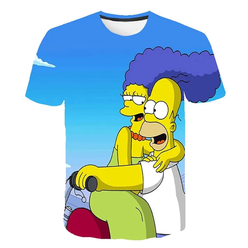 The Simpsons Homer 3d Print T-Shirt Bart Simpson House Clothing Homer Simpsons Costume Men/women Family t-Shirt