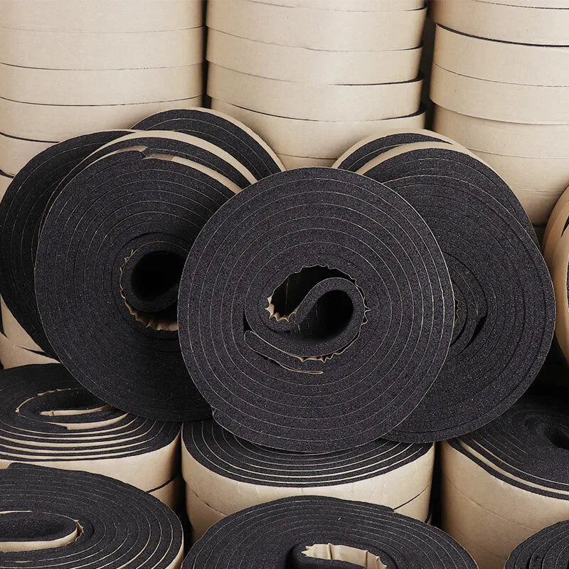 EPDM Self Adhesive Sponge Seal Strip Rubber Black Foam Strong Single-sided Adhesive Soundproof Anti-collision Seal Gasket