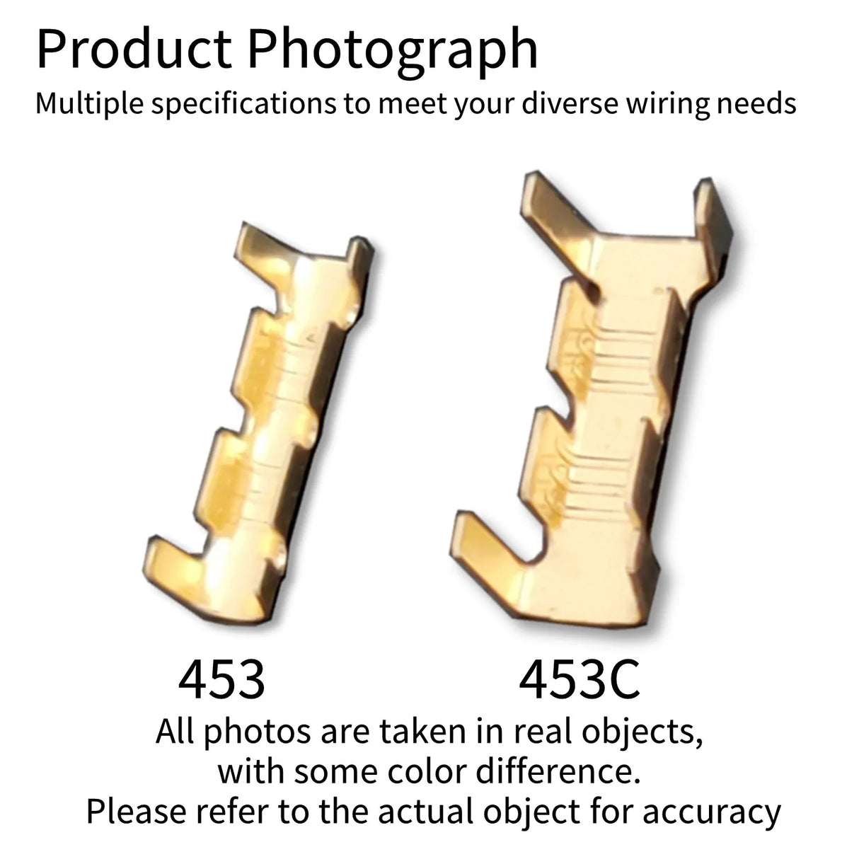 100pcs 453/453C U-shaped Terminal Wire Quick Connector Terminal Small Tooth Fascia Terminal 0.5-1.5mm2/2.5-4.0mm2