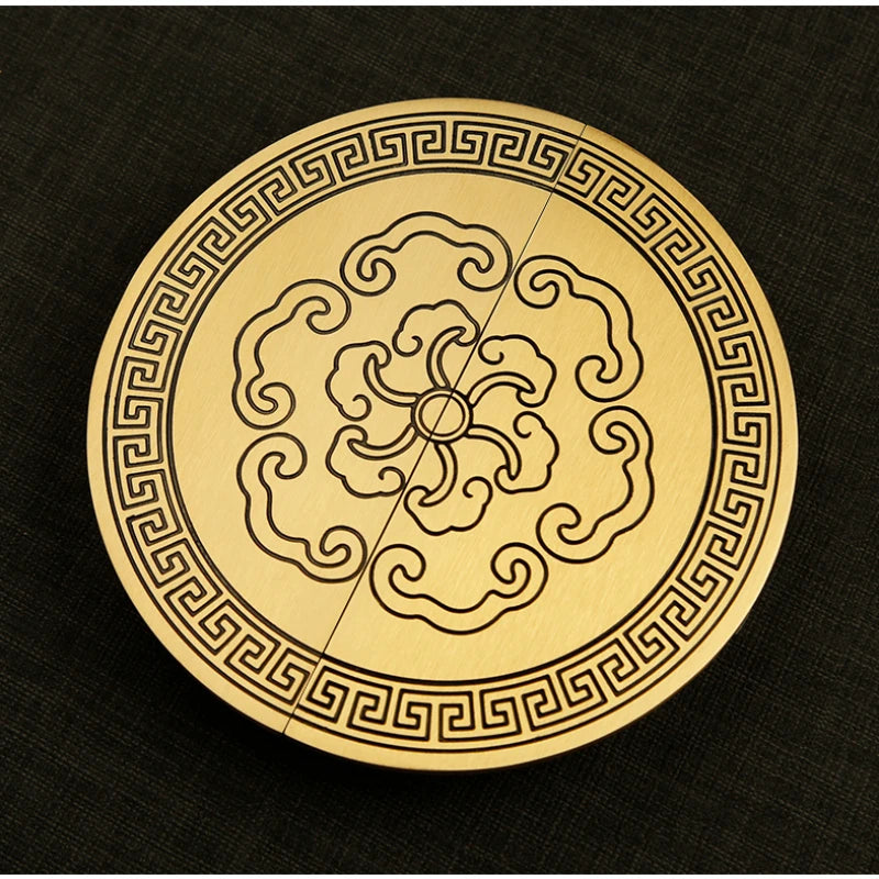 High-end Cabinet Door Handle Pattern Brass Xiangyun Furniture Luxury Wardrobe Cabinet Round Door Drawer Knobs