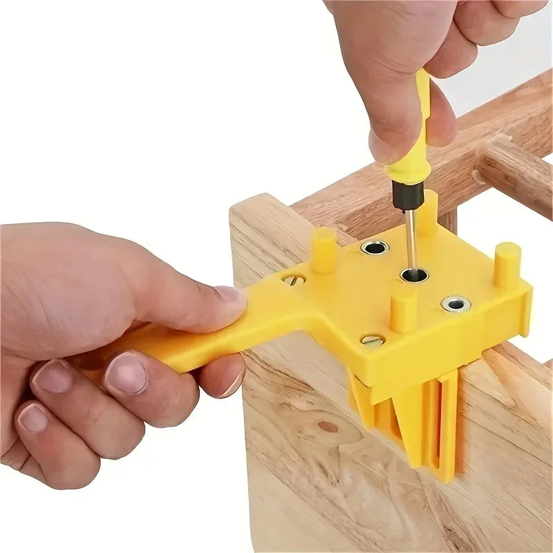 Woodworking Straight Hole Drilling Locator Handheld Furniture Wood Tenon Wooden Board Connection Positioning Drilling Tool