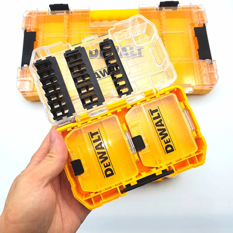 DEWALT Original TSTAK Yellow Tool Accessories Storage Box Drill Bit Support Containment Mini Tough Case