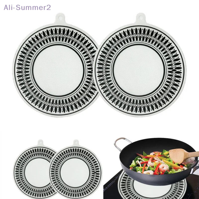 {Summer2} 22/24cm Heat-resistant Silicone Induction Protect Mat Cooktop Anti-Scratch Pad For Induction Stove Air Fryer Liners