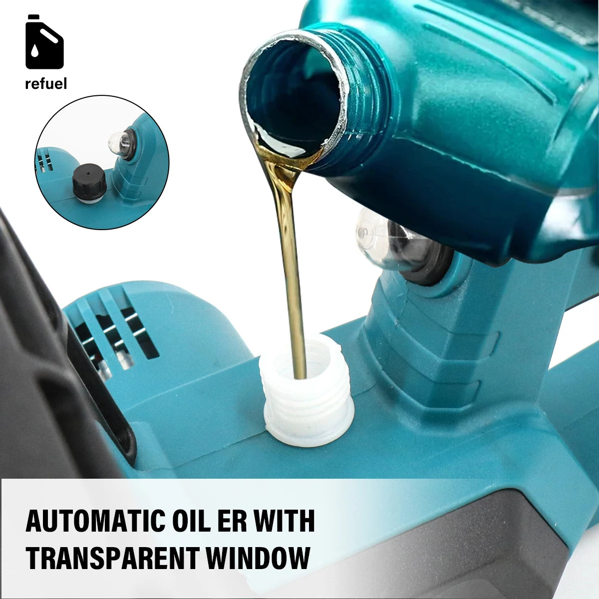 8 Inch Cordless Chainsaw Electric Handheld Wood Cutter + 2Battery For Makita UK