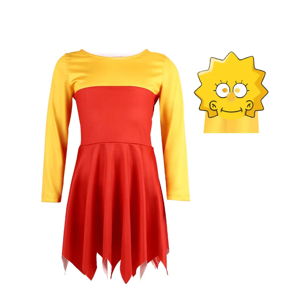 Simpsons Animation Same Style Jumpsuit Cosplay Costume Stage Performance Costume Cos