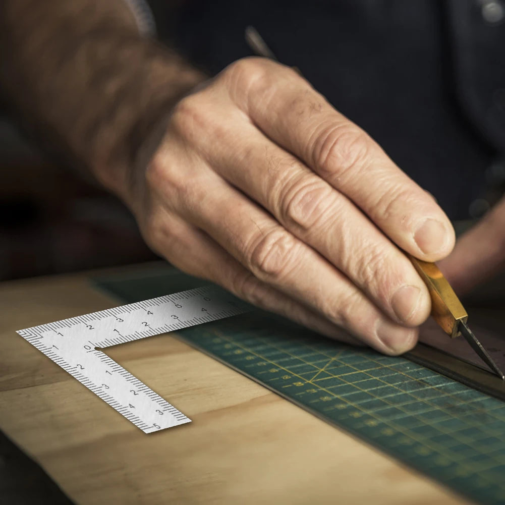 Mini L Square Ruler Measuring Layout Tool Stainless Steel Square L Shape Ruler Precision For Building Framing Gauges