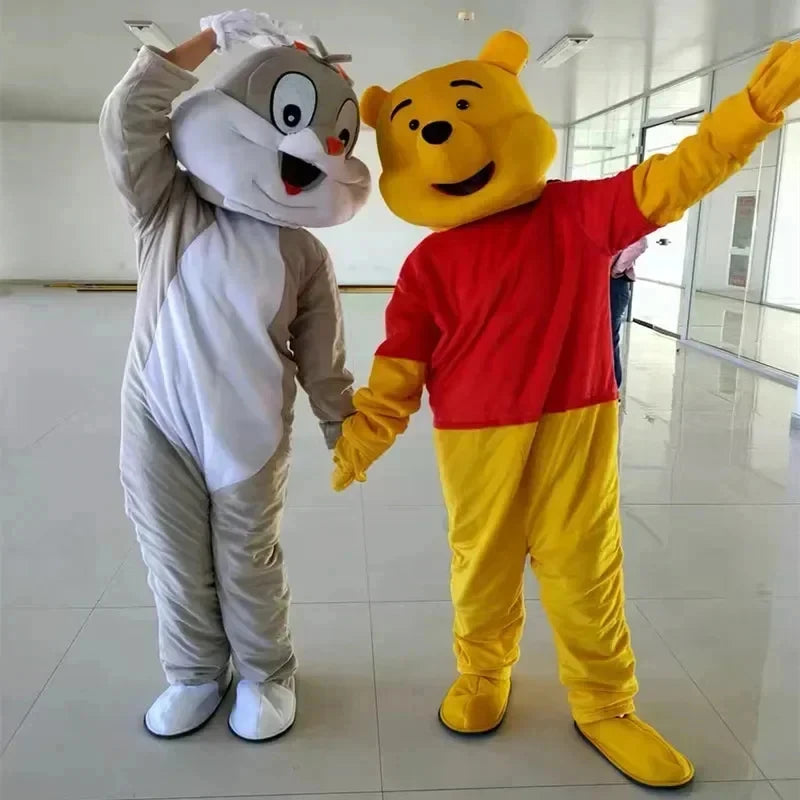 ABC123Cosplay cut Winnie the Pooh bear Mascot Cartoon character Advertising Costume Party Animal car4,b;6.k,9/g'