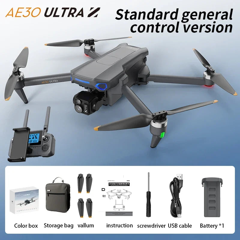 AE30 GPS Drone With 8K HD Camera 3-axis Gimbal Brushless Laser Obstacle Avoidance With FPV RC Dron