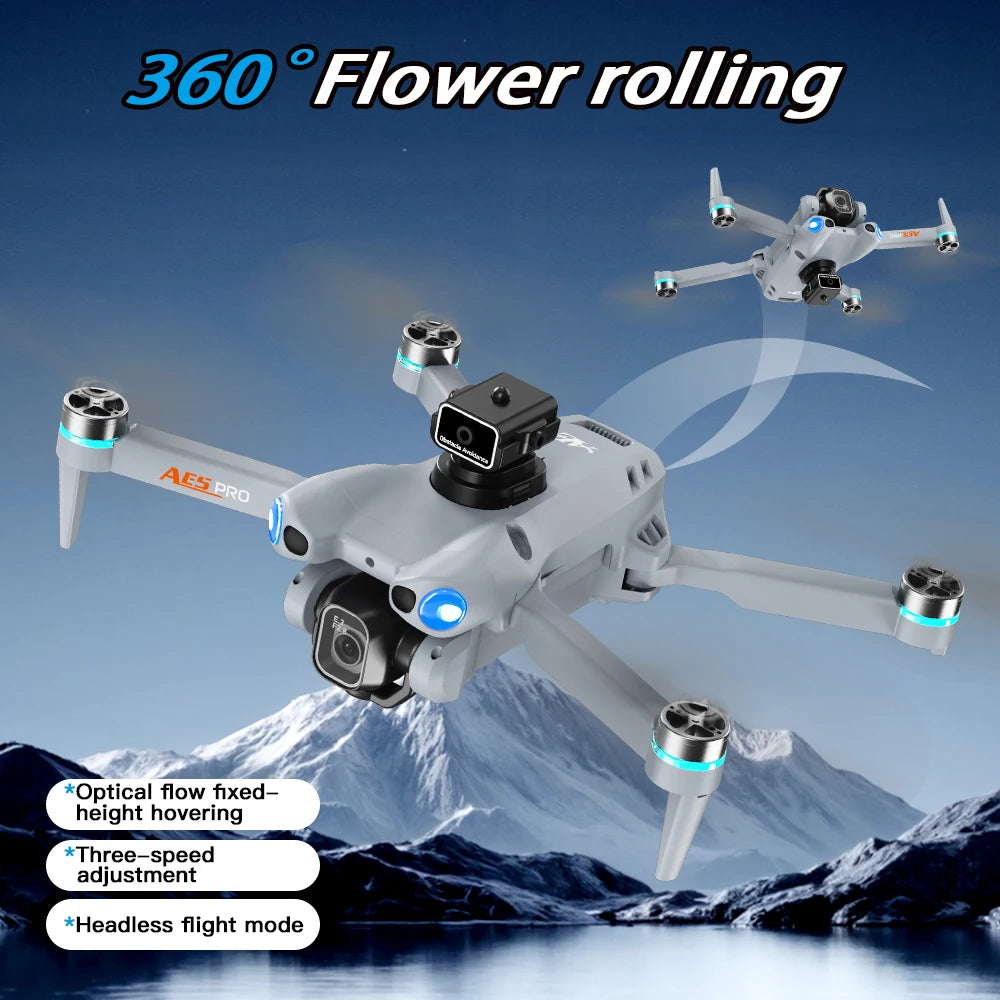 Aerial FPV New AE5 Pro GPS Drone 8K Camera Professional Brush Avoiding Obstacle with Large Screen Remote Control Folding Drone
