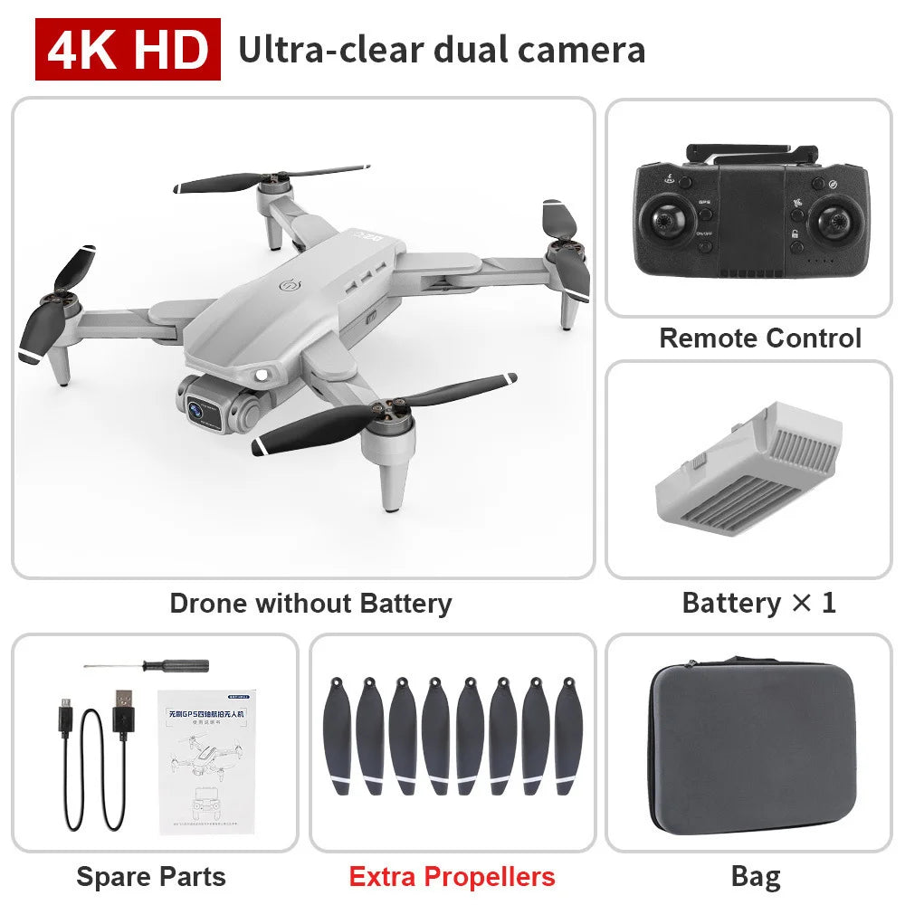 Drone L900 Pro 5G GPS 4K Professional HD Dual Camera Photography Brushless Foldable Quadcopter RC Distance 1.2KM Drones Toys