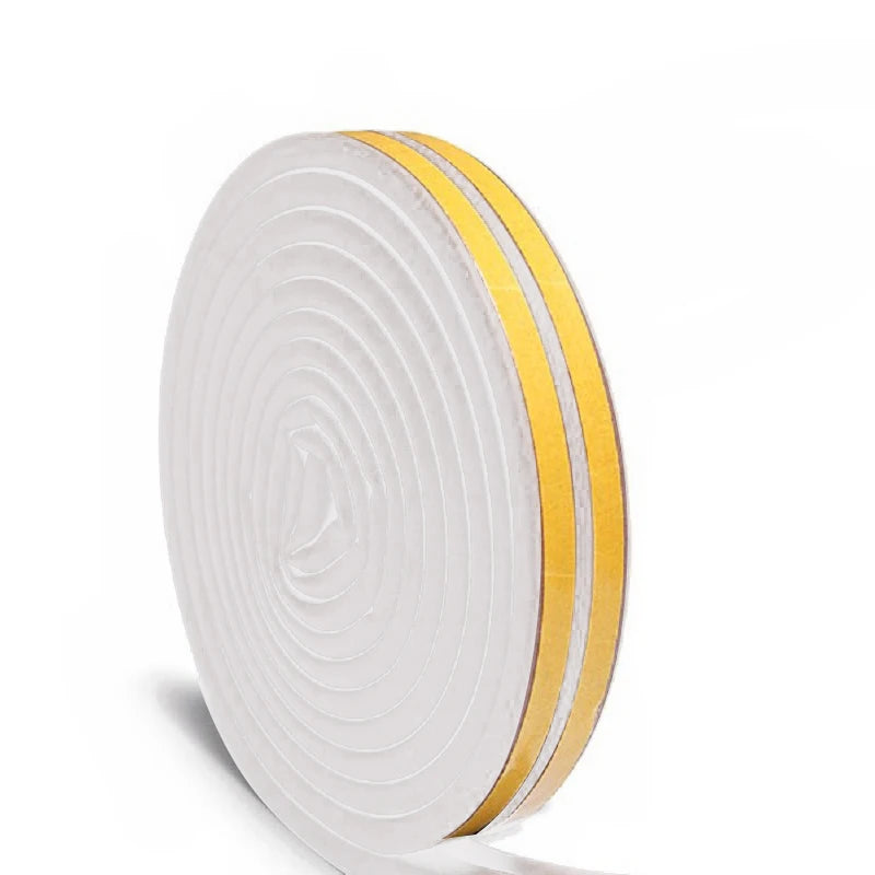 5/10 Meters Self-adhesive Door Bottom Sealing Strip Glass Window Foam Sound Insulation Strip Anti-collision Rubber Sealing Tape