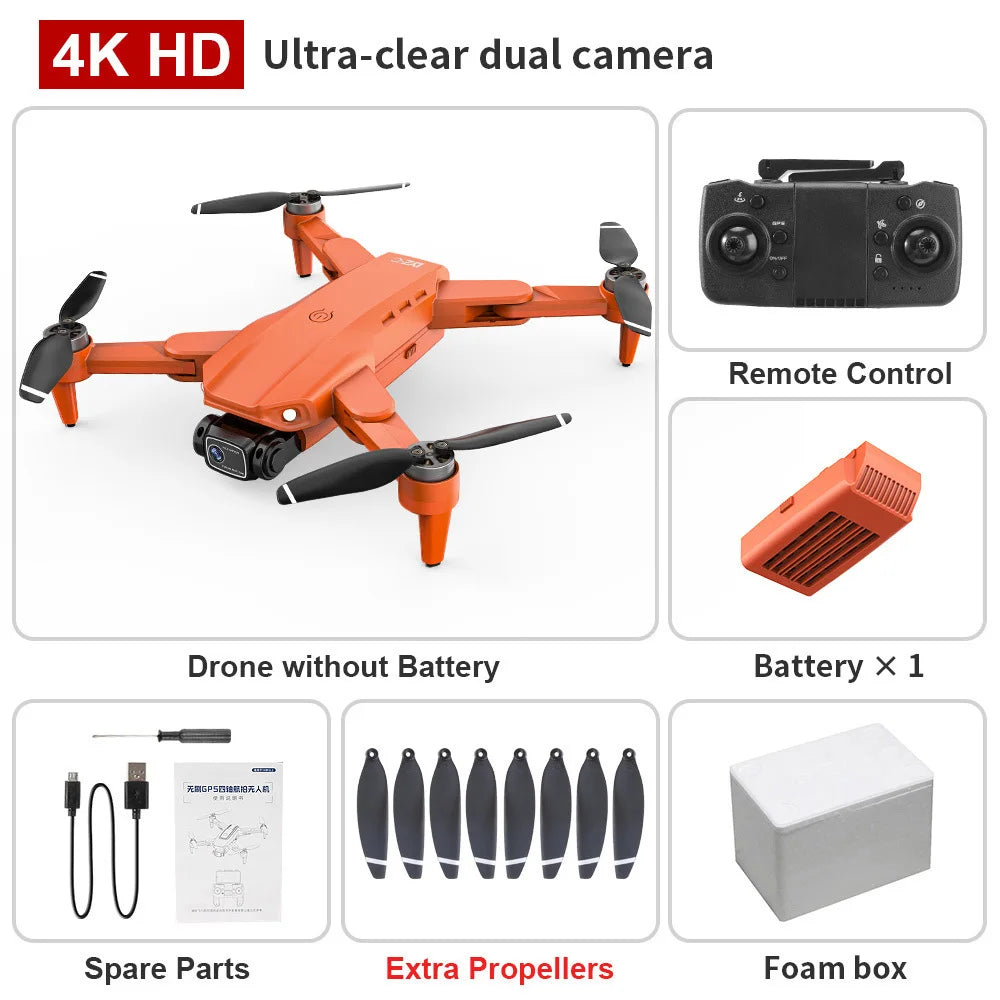 Drone L900 Pro 5G GPS 4K Professional HD Dual Camera Photography Brushless Foldable Quadcopter RC Distance 1.2KM Drones Toys
