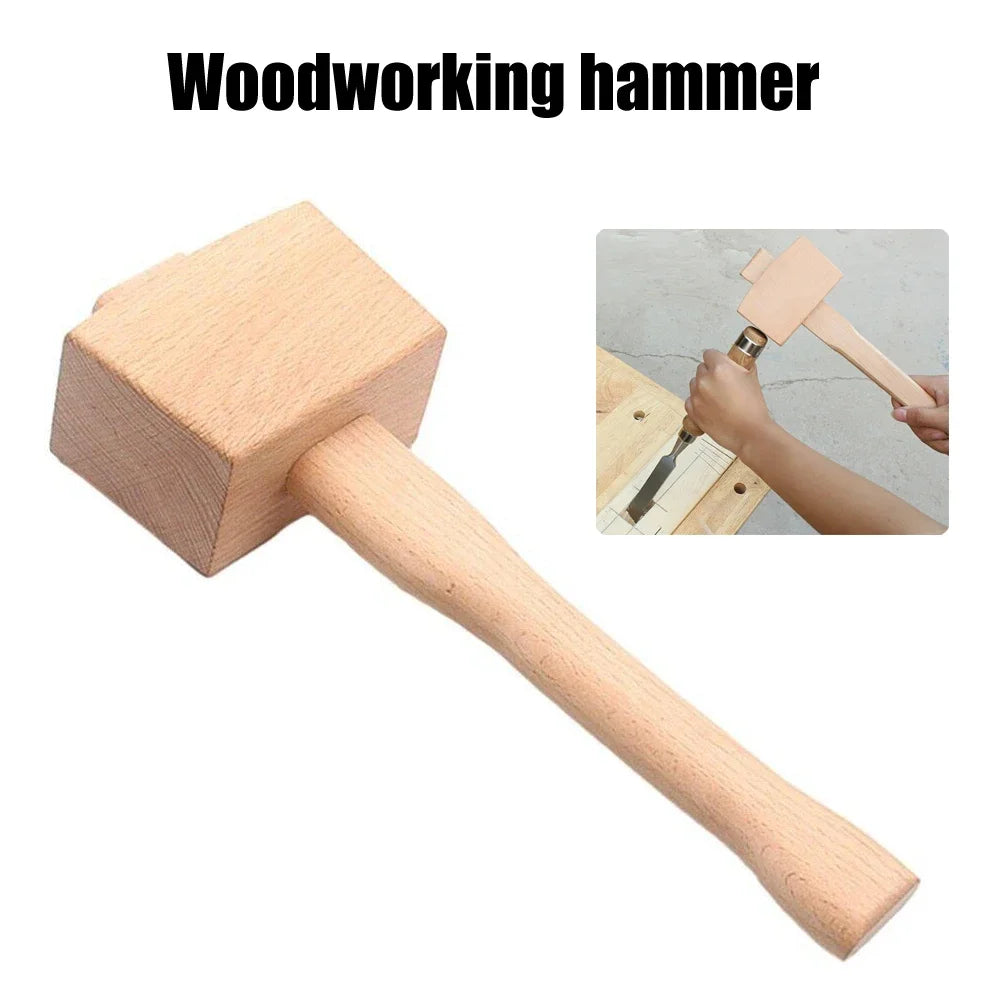 Beech Wood Hammer Carpenter Wooden Carving Mallet Beat Hand Tools For Woodworking,Installing Objects, Striking Chisels