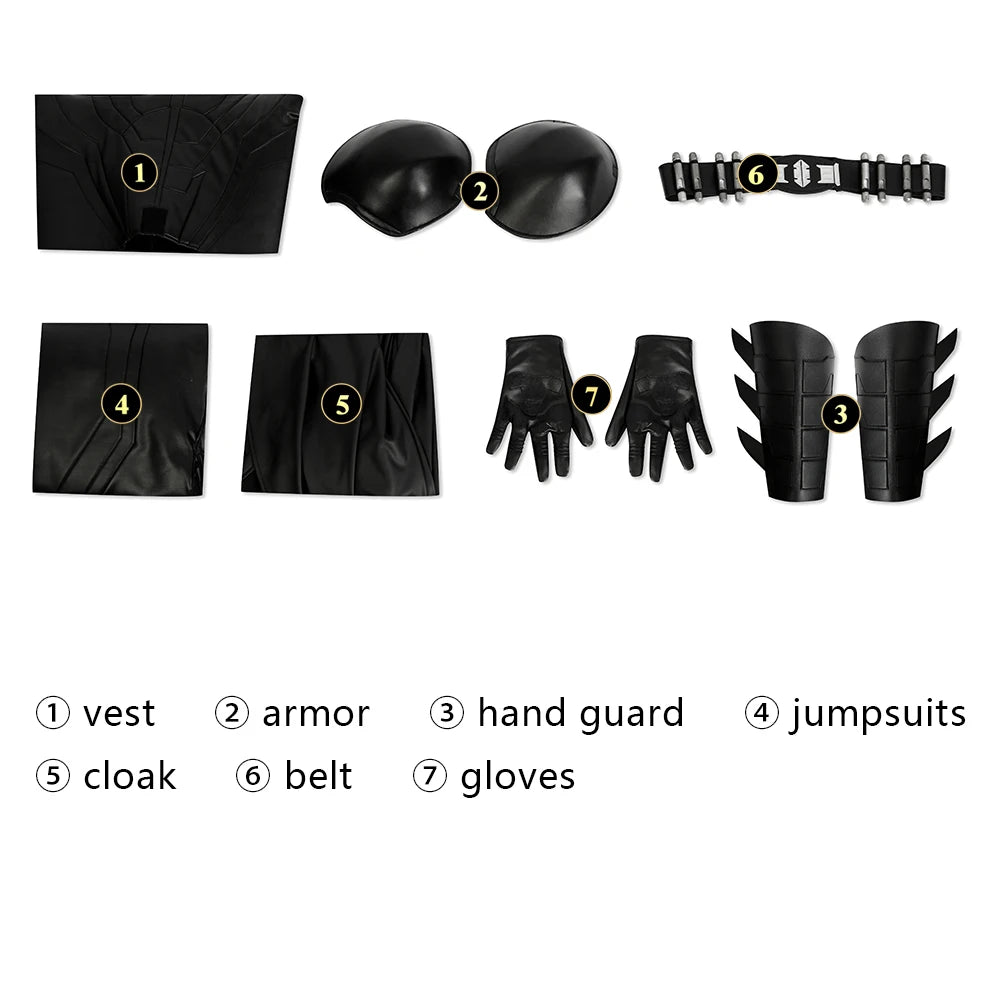 Bruce Cosplay Costume Wayne Men Disguise Full Set Halloween Carnival Suit