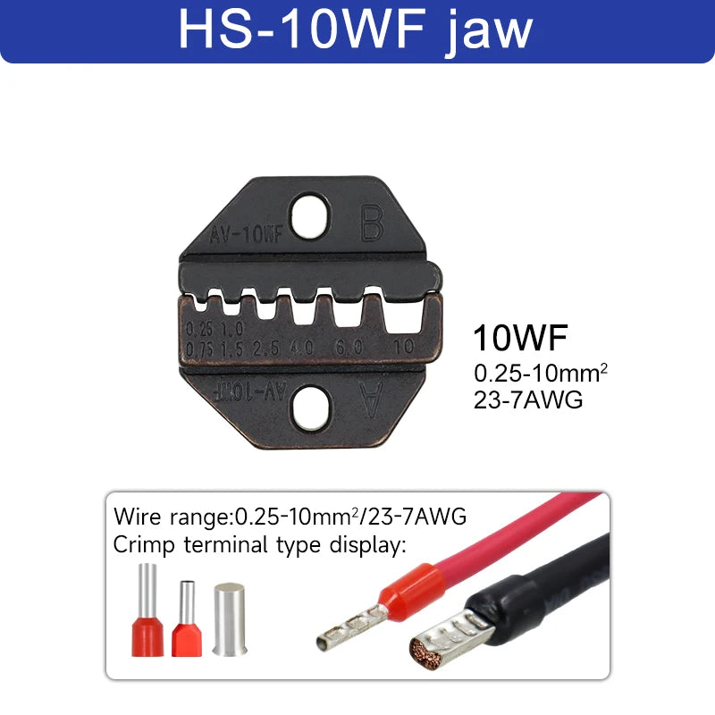 1pcs HS Crimping Pliers Jaw For 230mm/9inch Pliers Plug Spring And Crimping Cap terminals HS-03BC/40J High Hardness Jaw Tool