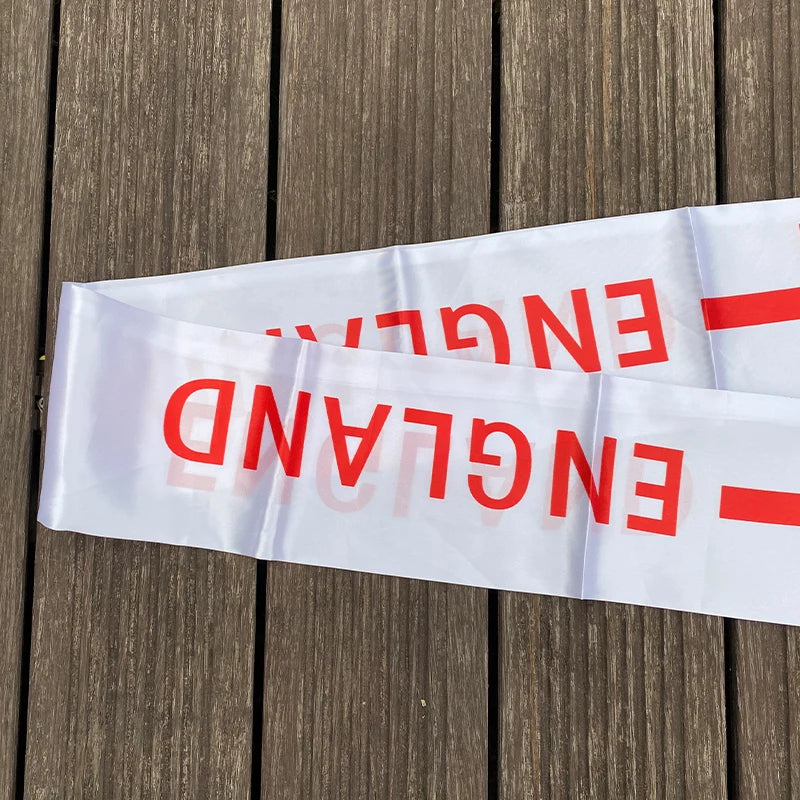 National Team Football Fans Scarf 14x130cm England Tassel Flags Scarf Party Commemorative Souvenir