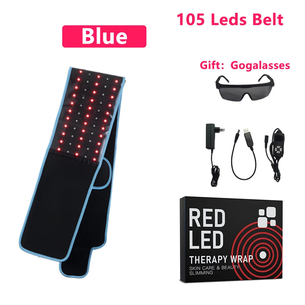 Jecaliz Red&Infrared Light Belt 660nm&850nm Full Body LED Devices Large Pads Wearable Wrap for Body Waist,Back,Belly Pad