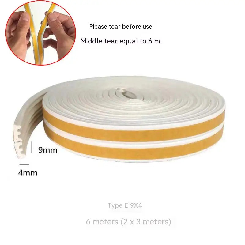 Door and window sealing strip, window windproof, warm insulation, aluminum alloy anti-theft door, door seam, door bottom soundpr