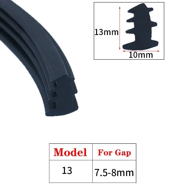 1/3/5M Door And Window Sealing Strip Aluminum Windproof Alloy Fixed Glass Gap Three T Type Fill The Card Slot Rubber Strips