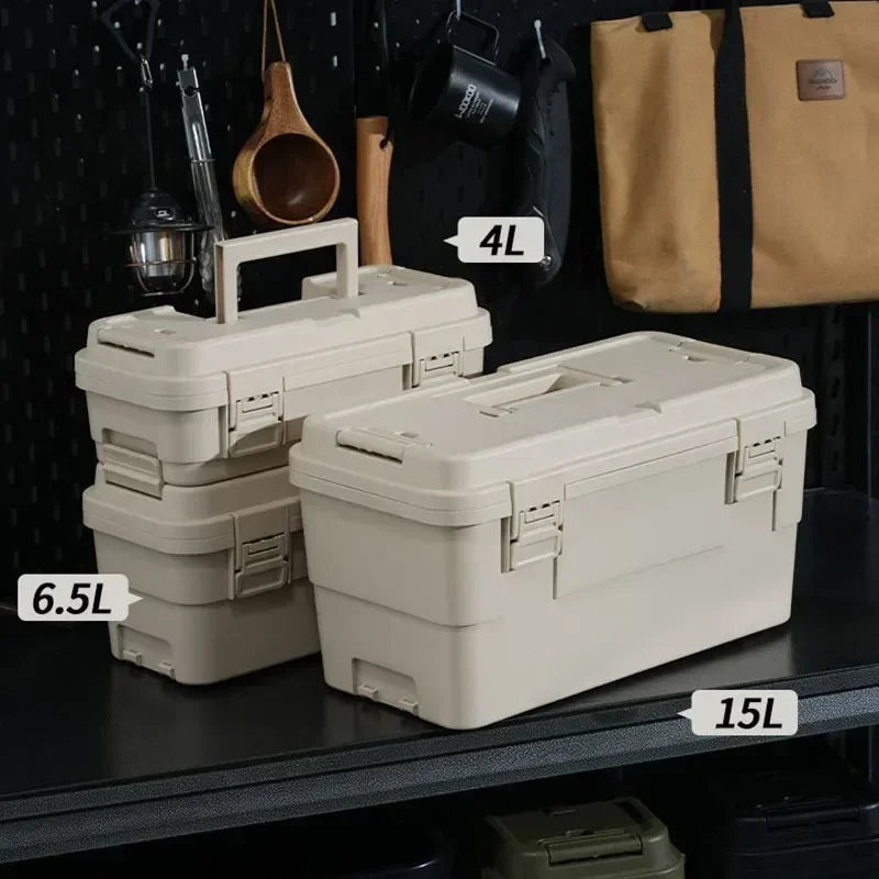 Complete Tool Box Storage Organizer Hardware Parts Tool Box Double-layer Camping Tools Case Portable Carry Case Professional