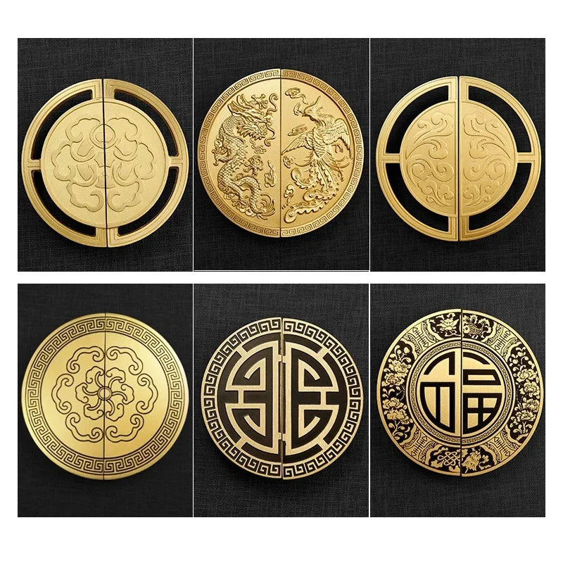 High-end Cabinet Door Handle Pattern Brass Xiangyun Furniture Luxury Wardrobe Cabinet Round Door Drawer Knobs